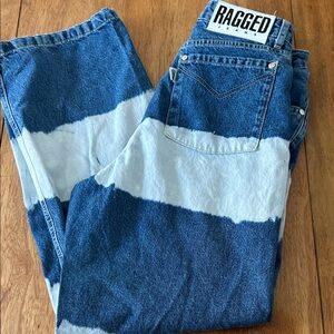 Ragged Blue and White Relaxed Men's Jeans size 28
